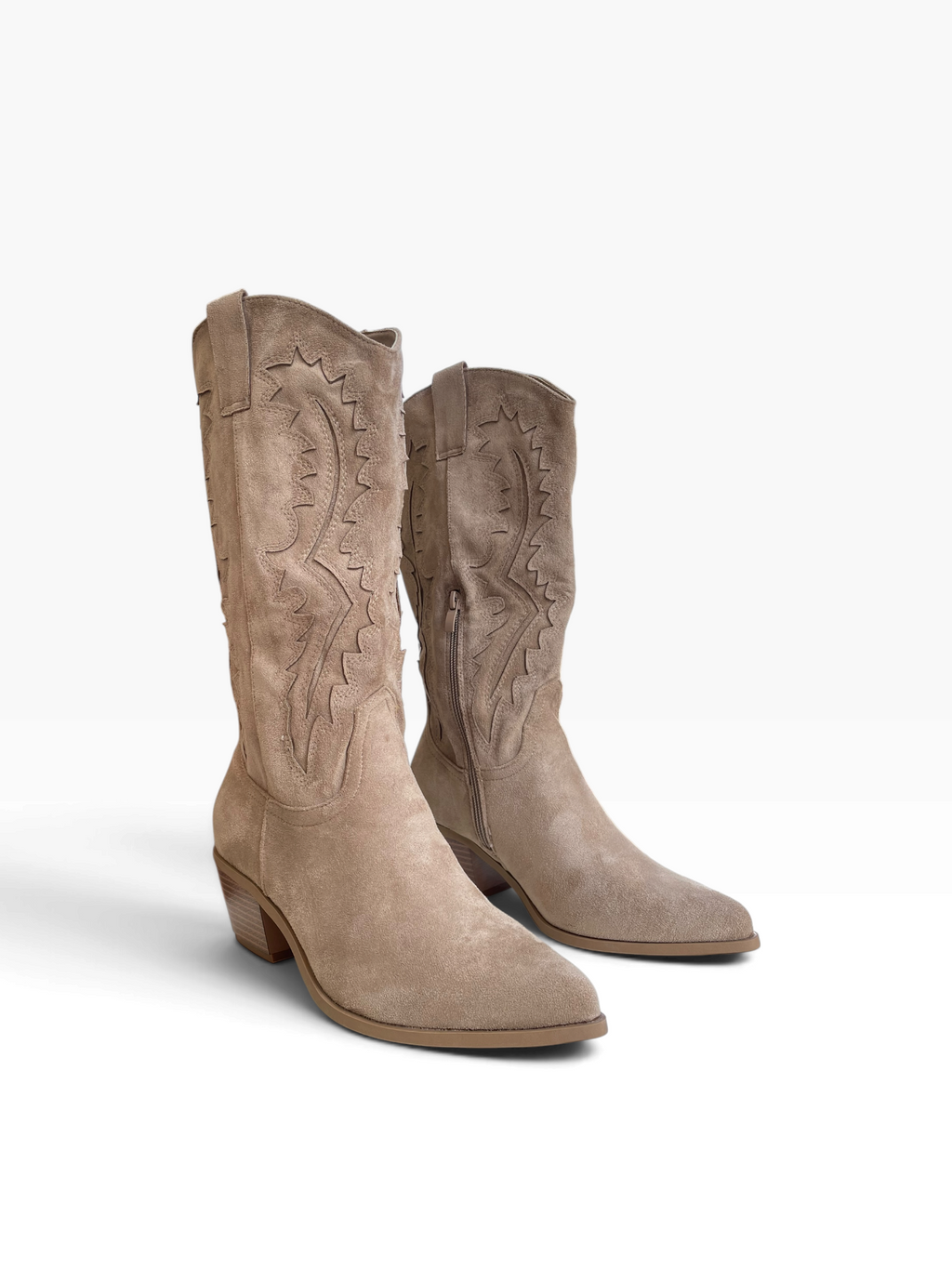 Γυναικείες Suede Cowboy με Κέντημα