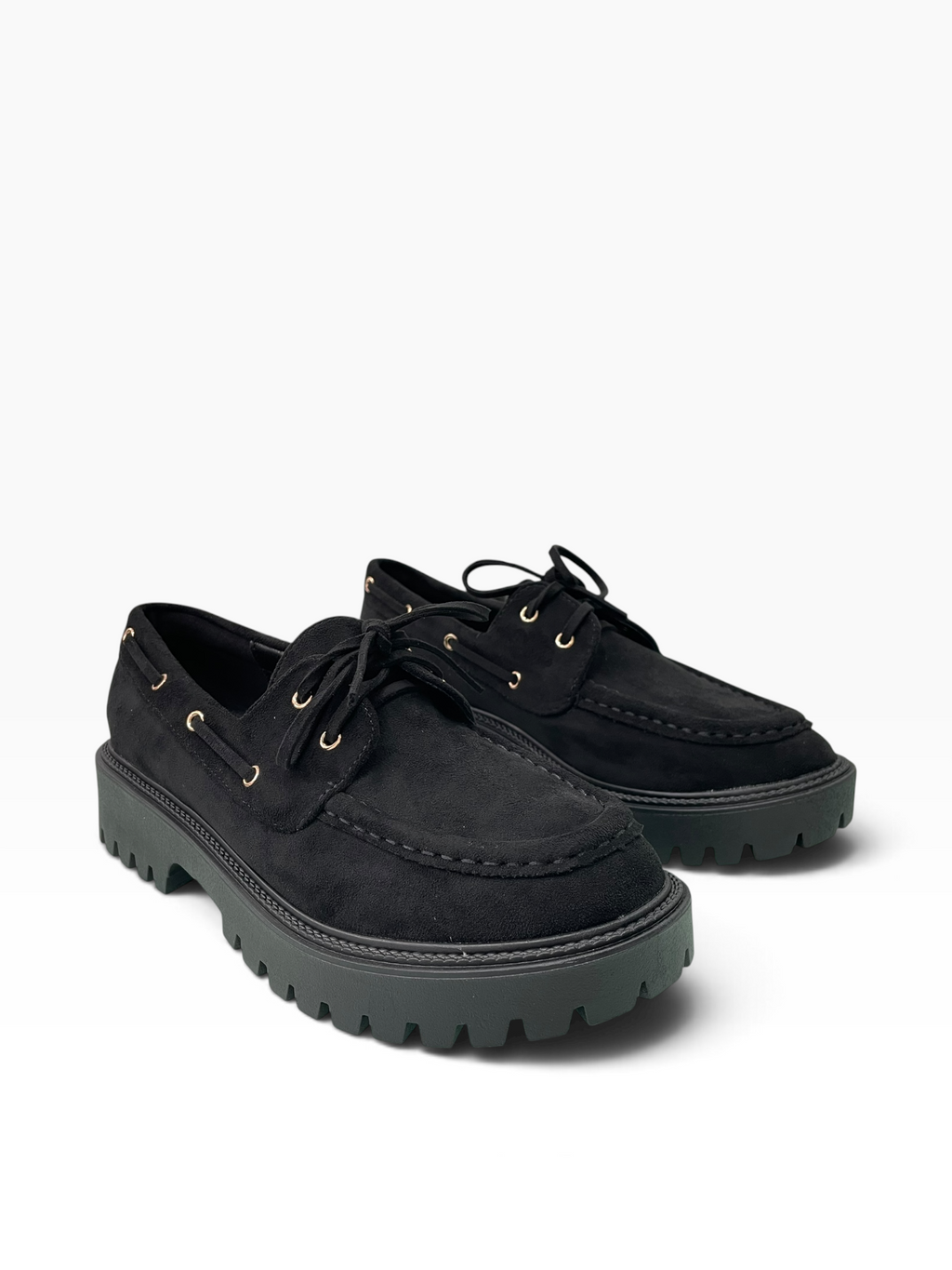 Γυναικεία Suede Boat Loafers με Τρακτερωτή Σόλα