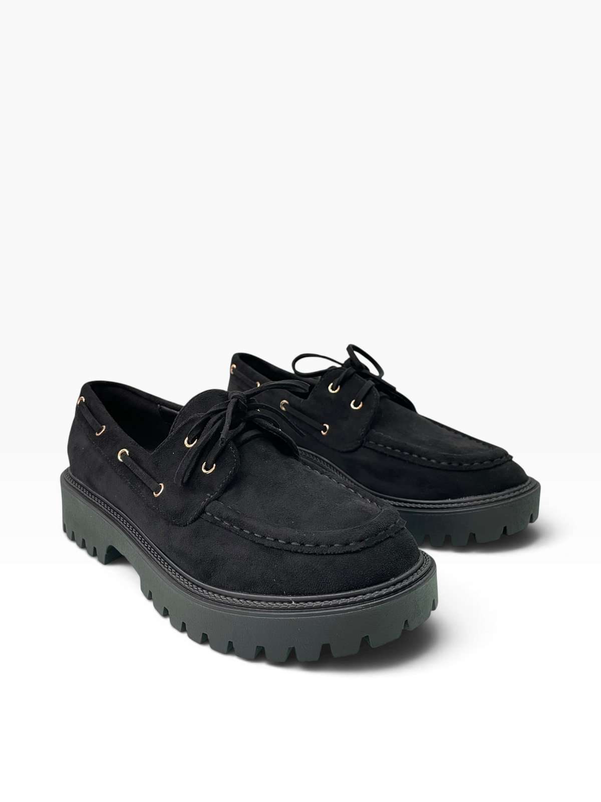 Γυναικεία Suede Boat Loafers με Τρακτερωτή Σόλα