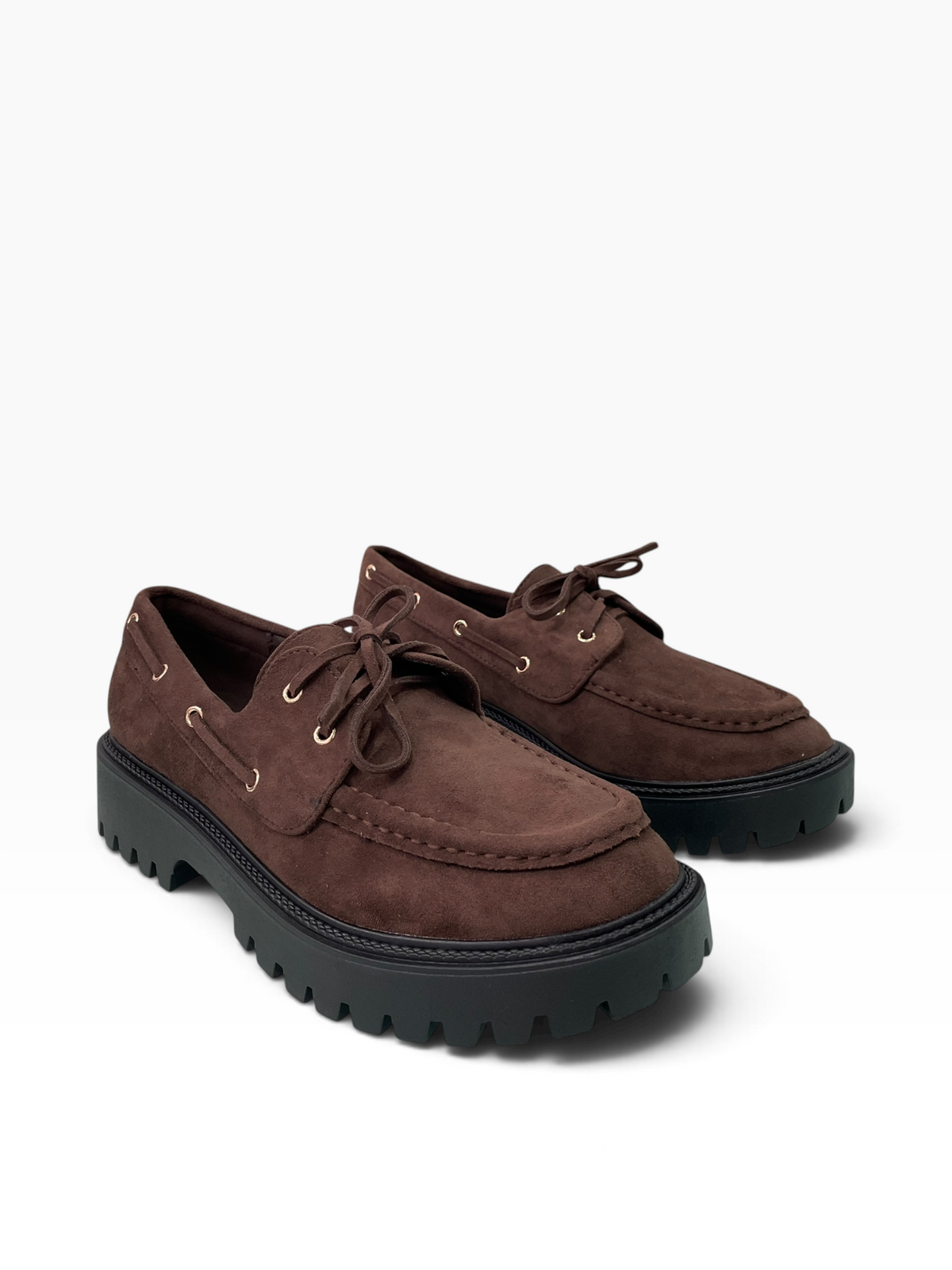 Γυναικεία Suede Boat Loafers με Τρακτερωτή Σόλα
