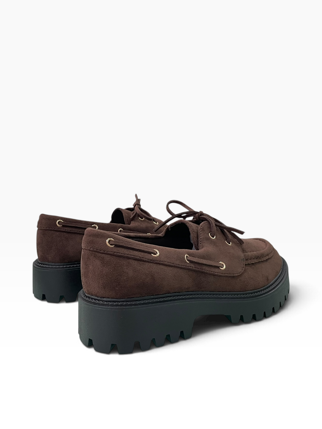 Γυναικεία Suede Boat Loafers με Τρακτερωτή Σόλα