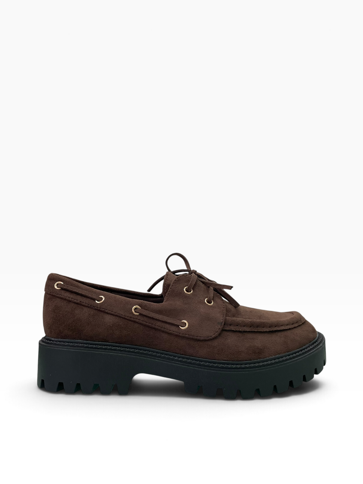 Γυναικεία Suede Boat Loafers με Τρακτερωτή Σόλα