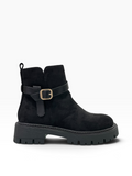 Ankle Boots με Αγκράφα & Τρακτερωτή Σόλα