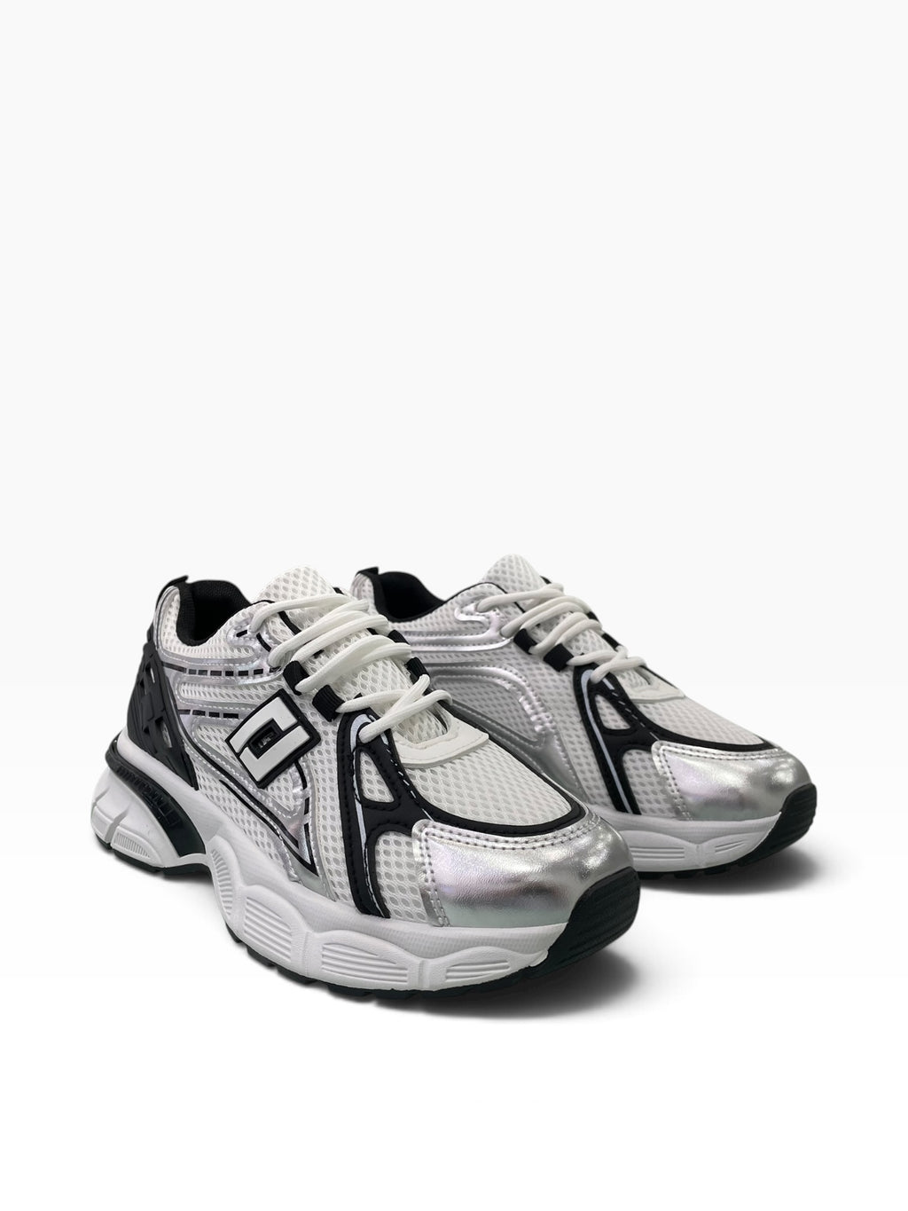 Chunky Mesh Sneakers με Metallic Λεπτομέρειες