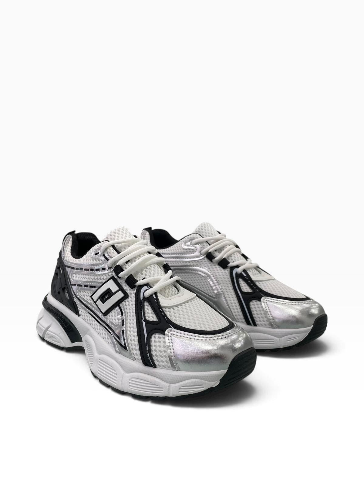 Chunky Mesh Sneakers με Metallic Λεπτομέρειες