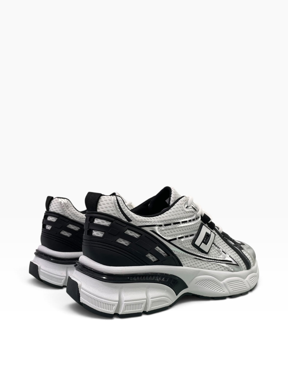 Chunky Mesh Sneakers με Metallic Λεπτομέρειες