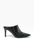 Mules με Τακούνι & Croco Υφή