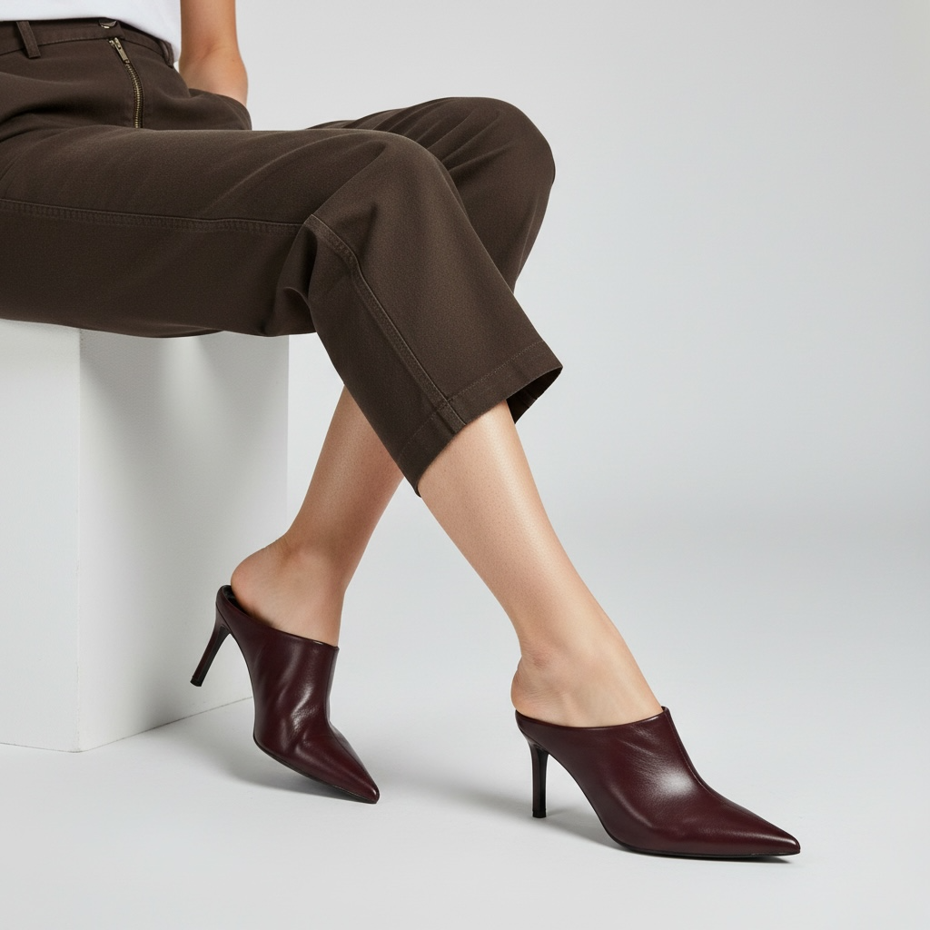 Pointed Mules με Λεπτό Τακούνι