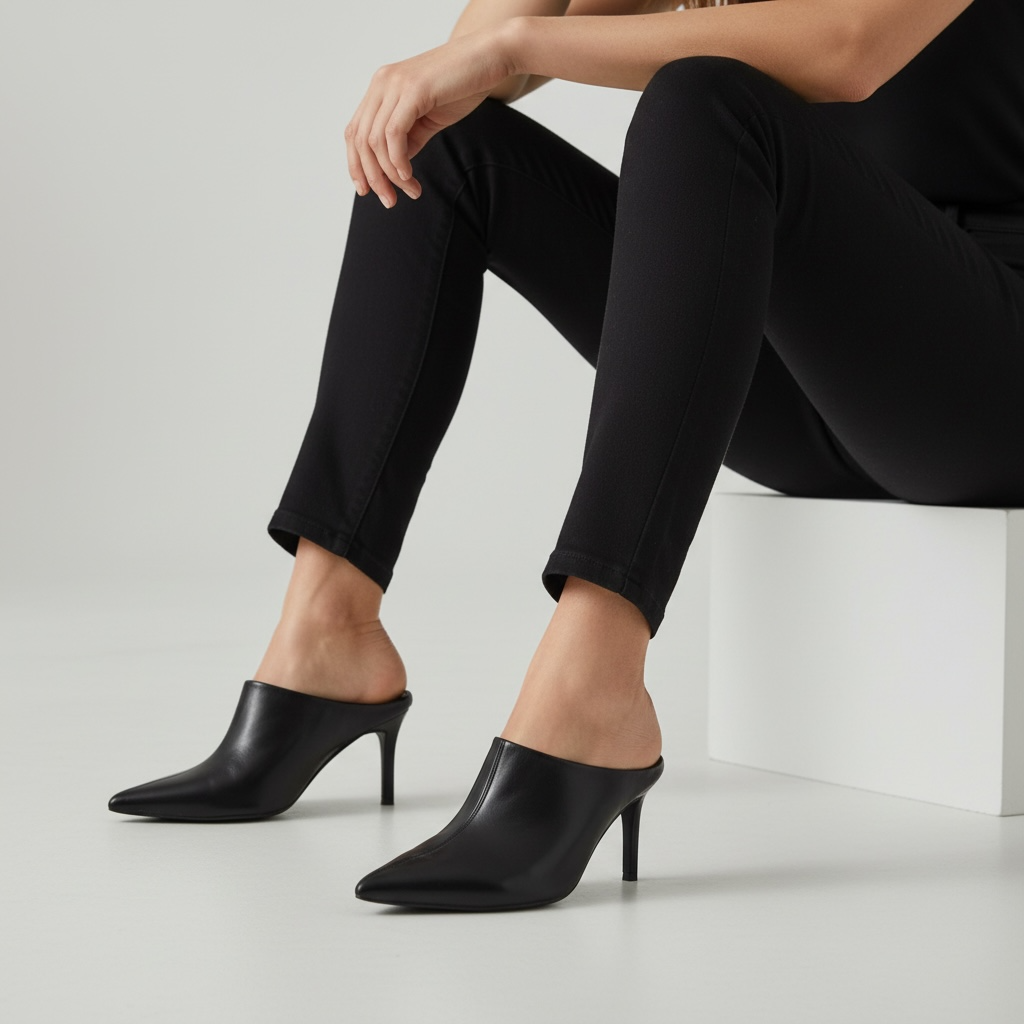 Pointed Mules με Λεπτό Τακούνι