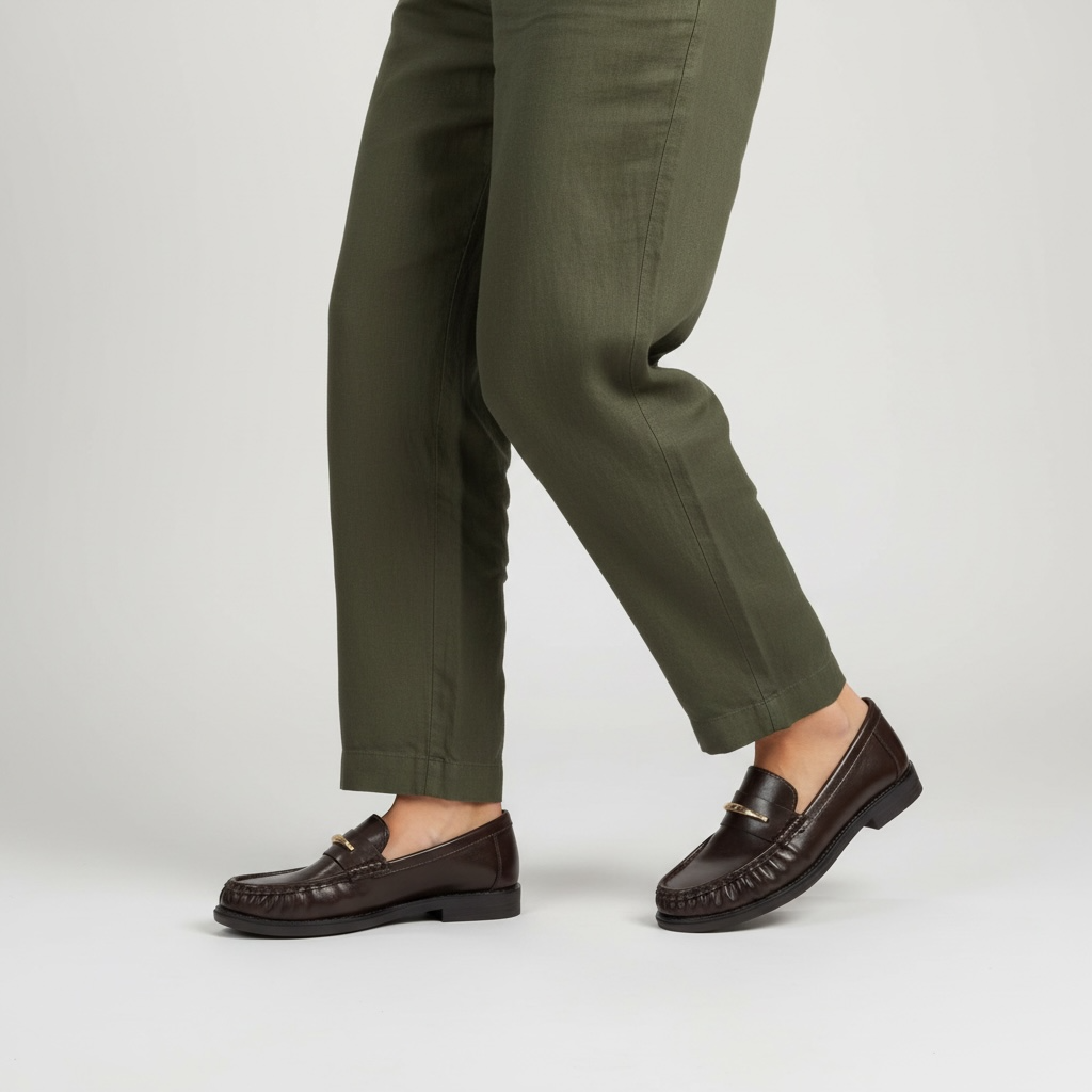 Γυναικεία Loafers με Σούρες & Χρυσή Μεταλλική Λεπτομέρεια
